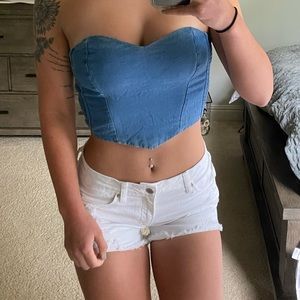 Kimchi Blue Denim Crop Top